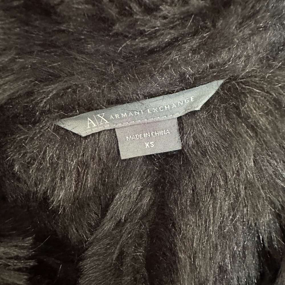 XS, XXS Armani Exchange A-Line Faux Fur Jacket - Picture 4 of 12